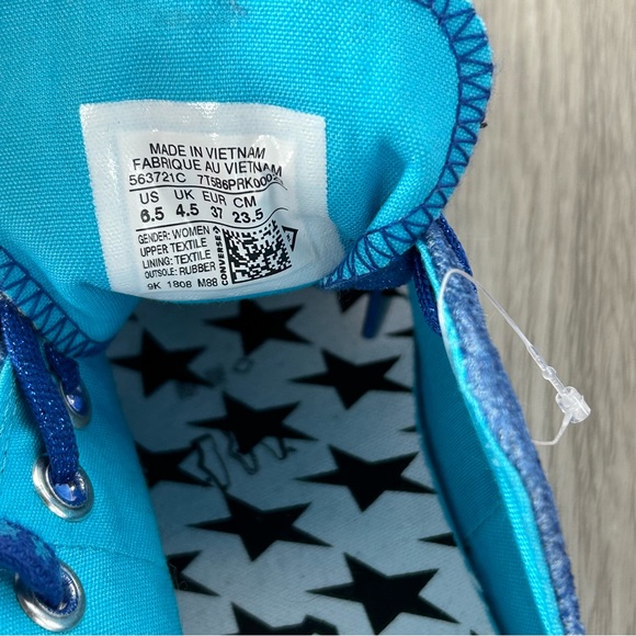 Converse Blue and Teal Women's Shoes - Picture 8 of 8